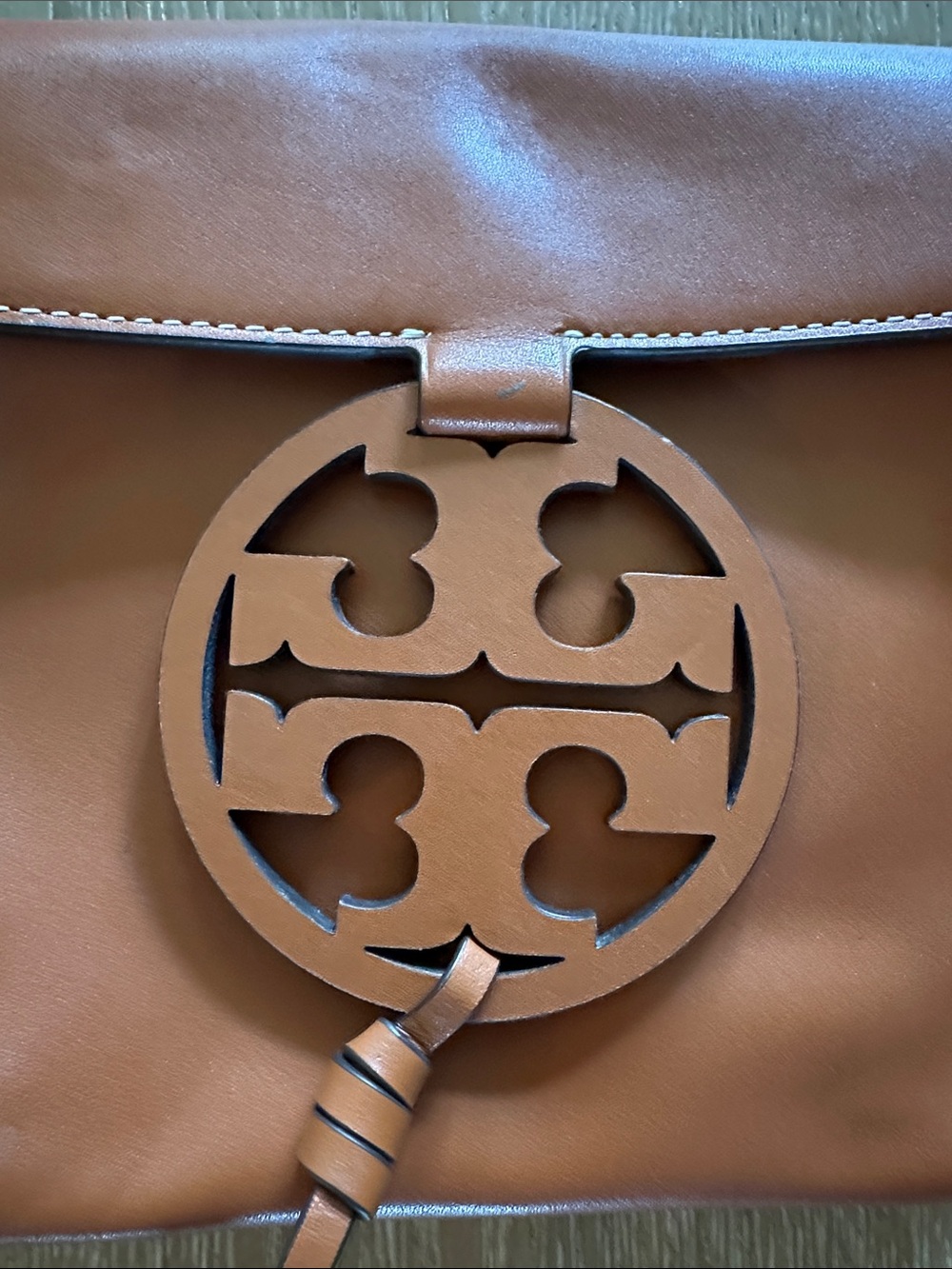 Tory Burch Leather Crossbody Bag in Cognac - Picture 2 of 4